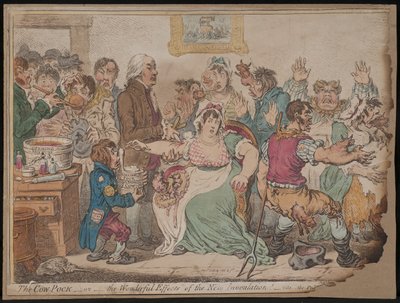 The Cow Pock or the Wonderful Effects of the New Inoculation by James Gillray